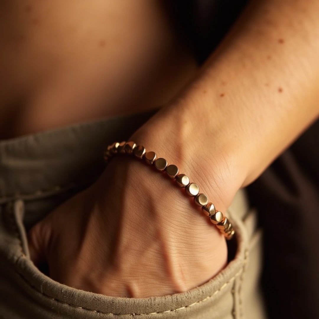 Bracciale Tibetano in Perle di Rame