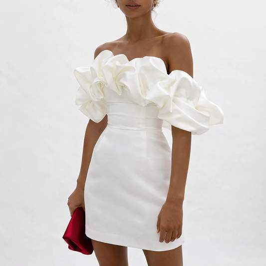 Irene | Women Cocktail Dress With Ruched Bodice And Flowy Skirt | Party Style