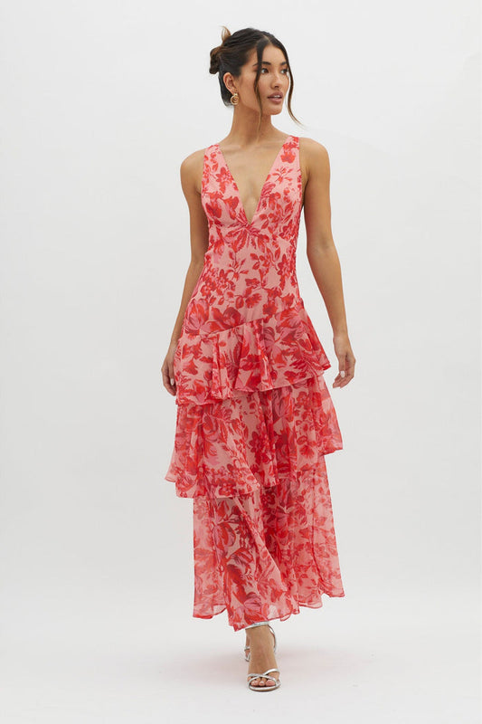 Isla | Strappy Ruffle Maxi Dress - Luxurise Fashion - 