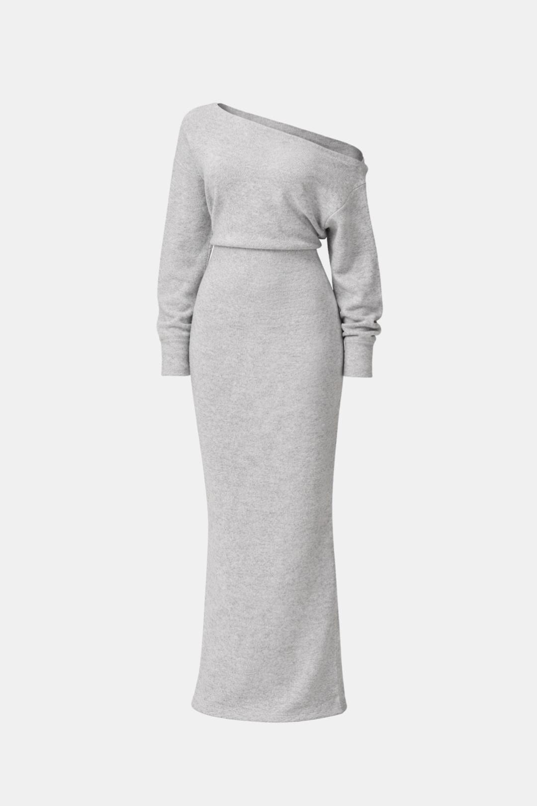 Ivy - Drop Shoulder Knit Jumper Dress