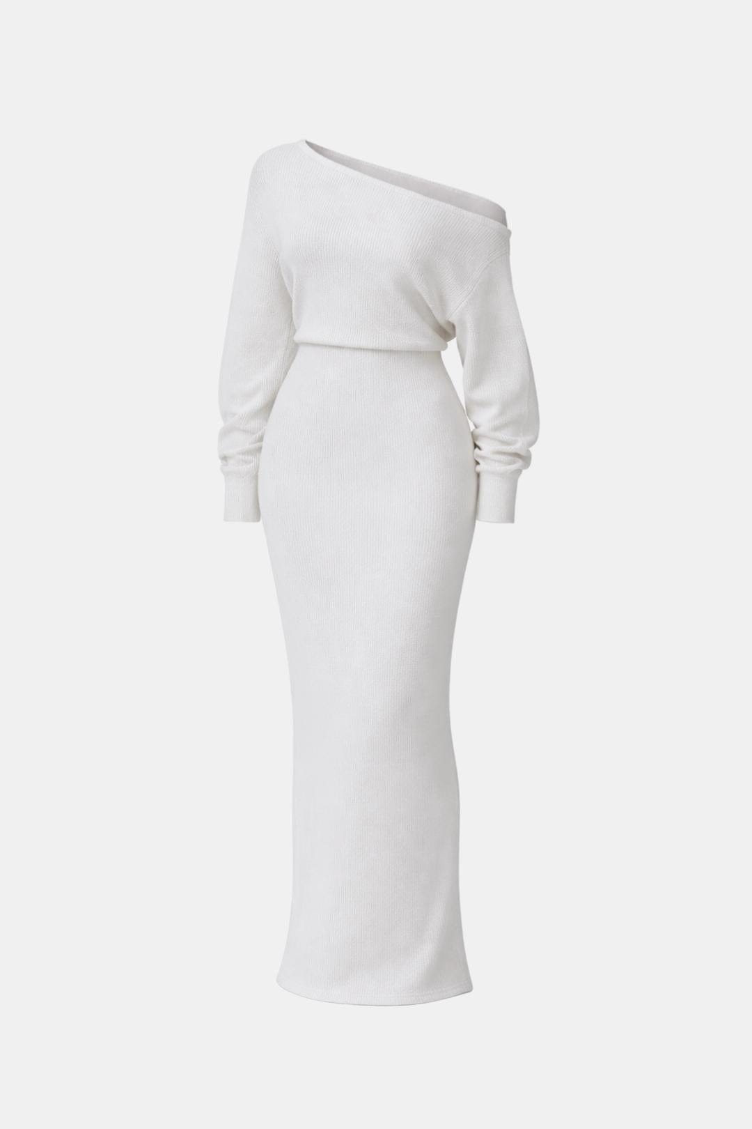 Ivy - Drop Shoulder Knit Jumper Dress