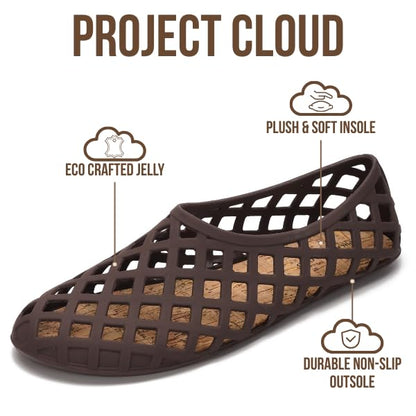 Project Cloud Women's | Waterproof Ballet Flats Shoes for Women | Lightweight | Non-Slip - Jellz - Project Cloud - Sandals -Shop Project Cloud premium footwear Now!