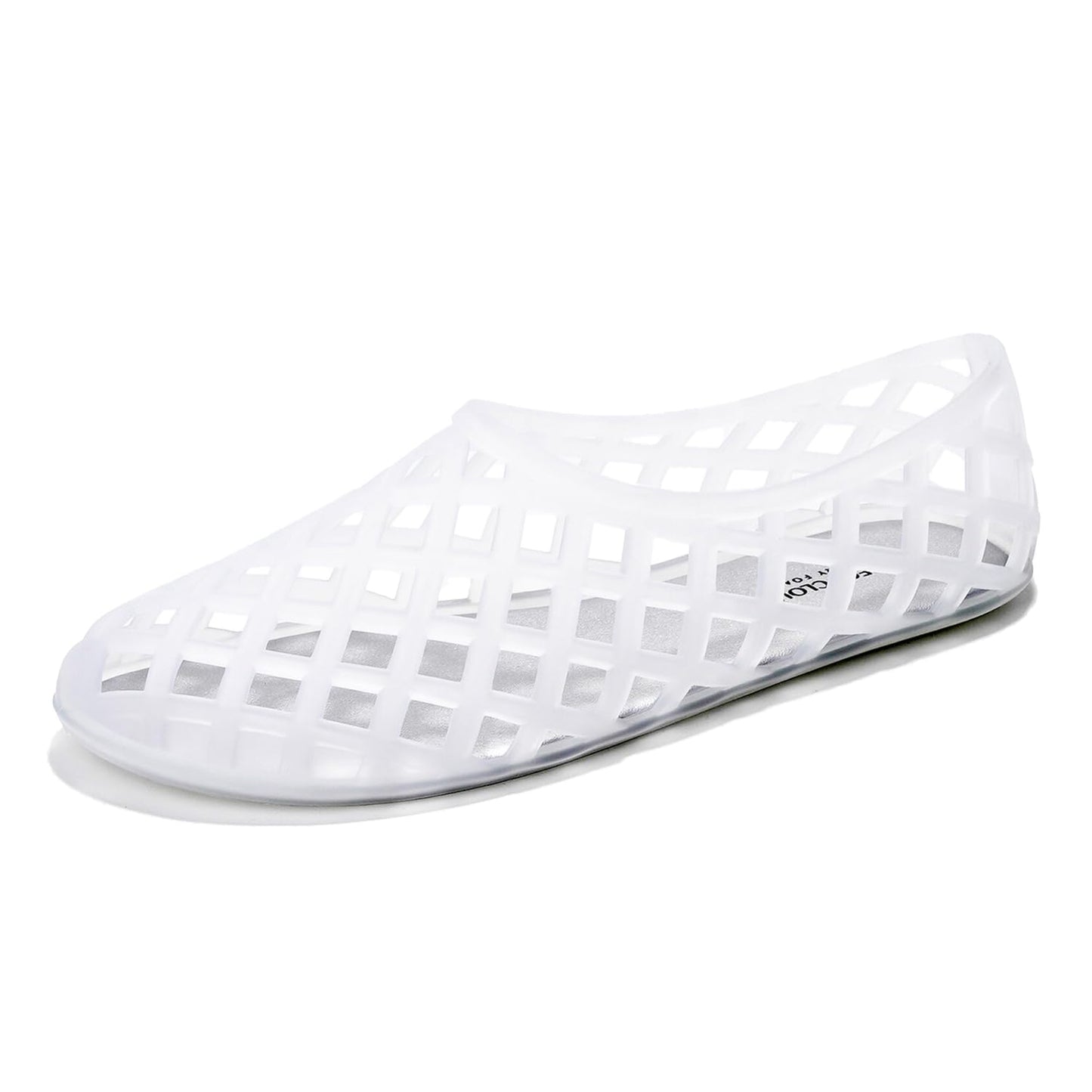 Project Cloud White Jellz ballet flats, waterproof openwork design for women, perfect for summer and beach.