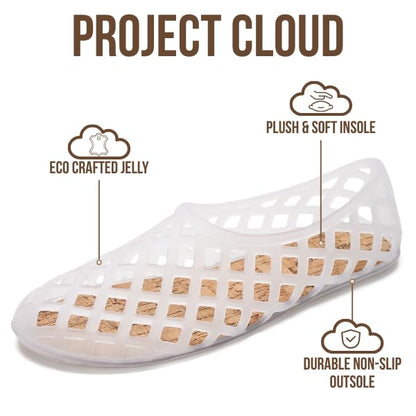 Project Cloud Women's | Waterproof Ballet Flats Shoes for Women | Lightweight | Non-Slip - Jellz - Project Cloud - Sandals -Shop Project Cloud premium footwear Now!