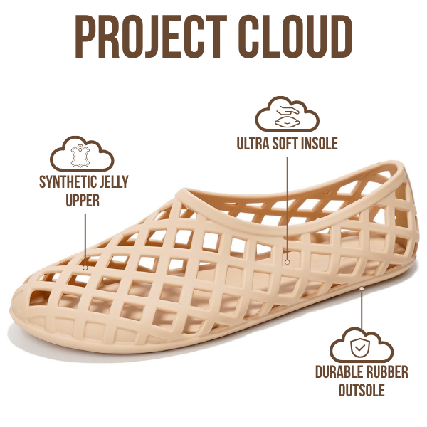 Project Cloud Women's | Waterproof Ballet Flats Shoes for Women | Lightweight | Non-Slip - Jellz - Project Cloud - Sandals -Shop Project Cloud premium footwear Now!