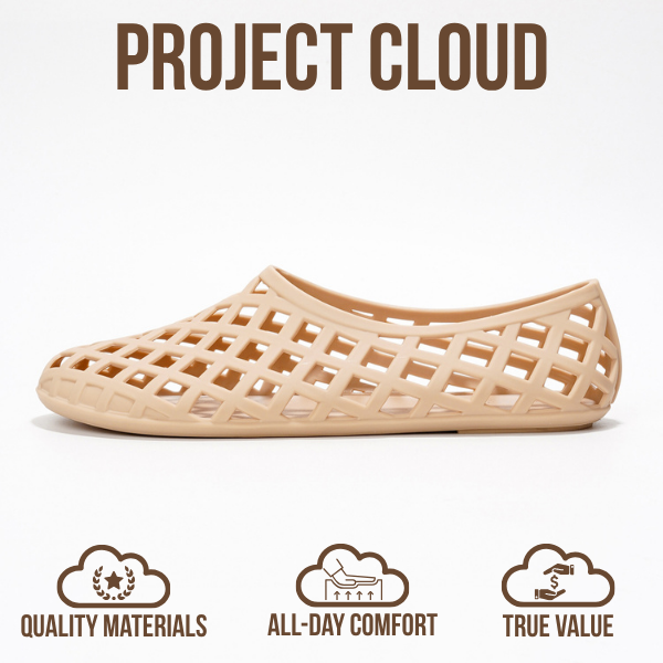 Project Cloud Women's | Waterproof Ballet Flats Shoes for Women | Lightweight | Non-Slip - Jellz - Project Cloud - Sandals -Shop Project Cloud premium footwear Now!