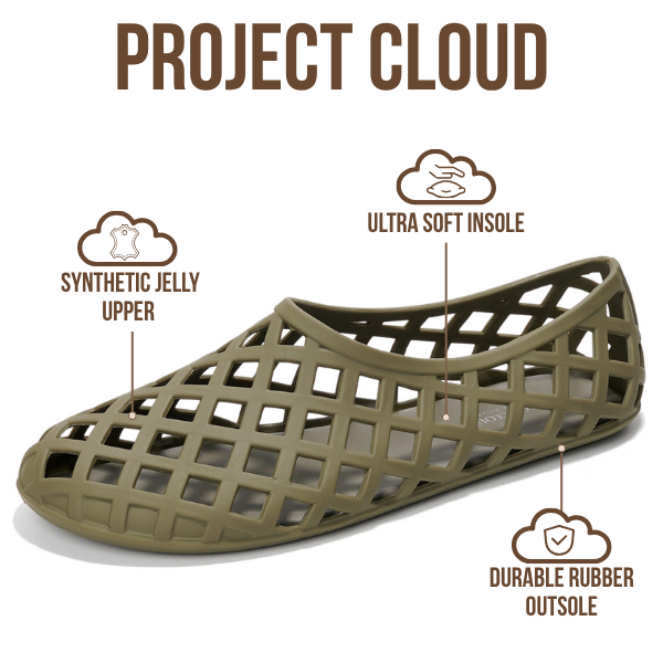 Project Cloud Women's | Waterproof Ballet Flats Shoes for Women | Lightweight | Non-Slip - Jellz - Project Cloud - Sandals -Shop Project Cloud premium footwear Now!