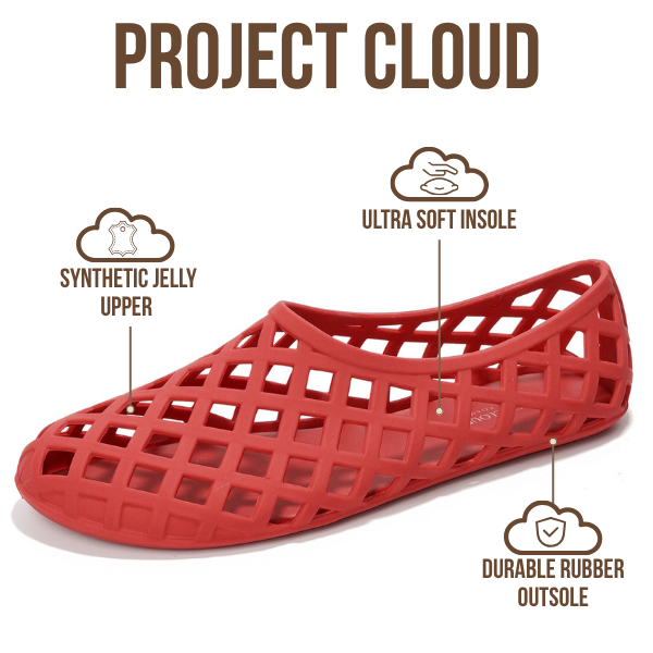 Project Cloud Women's | Waterproof Ballet Flats Shoes for Women | Lightweight | Non-Slip - Jellz - Project Cloud - Sandals -Shop Project Cloud premium footwear Now!