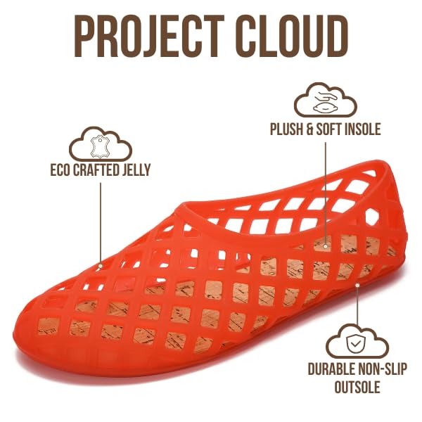 Project Cloud Women's | Waterproof Ballet Flats Shoes for Women | Lightweight | Non-Slip - Jellz - Project Cloud - Sandals -Shop Project Cloud premium footwear Now!