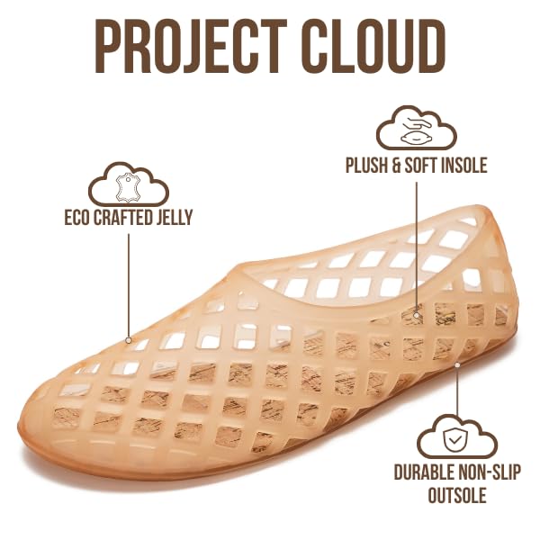 Project Cloud Women's | Waterproof Ballet Flats Shoes for Women | Lightweight | Non-Slip - Jellz - Project Cloud - Sandals -Shop Project Cloud premium footwear Now!