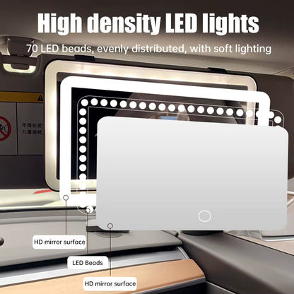 Luxora Sun Visor Vanity Mirror with Lights - Rechargeable Makeup Mirror for Flawless Application