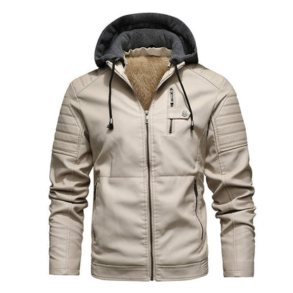 Hooded Leather Jacket