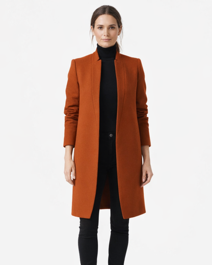 Helena Cappotto Donna Elegante – Cappotto Lungo Slim Stile Classico Raffinato