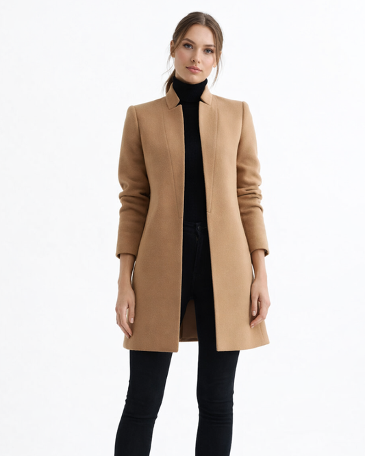 Helena Cappotto Donna Elegante – Cappotto Lungo Slim Stile Classico Raffinato