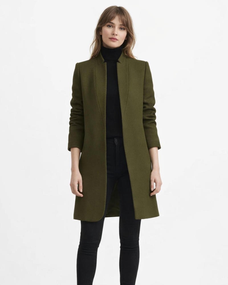Helena Cappotto Donna Elegante – Cappotto Lungo Slim Stile Classico Raffinato