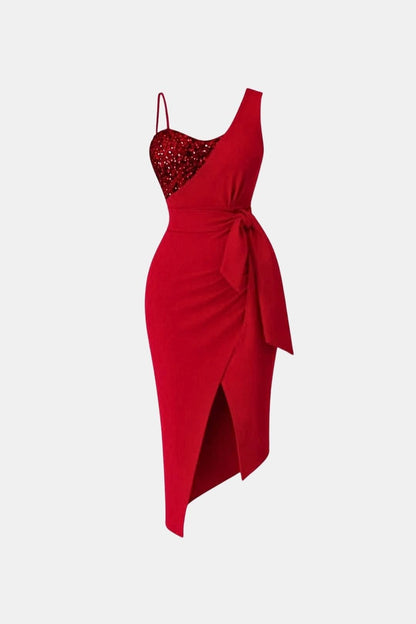 Jasmina - One-Shoulder Sequin Evening Dress