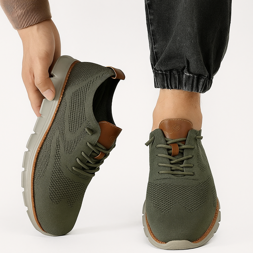 Shoe with model green