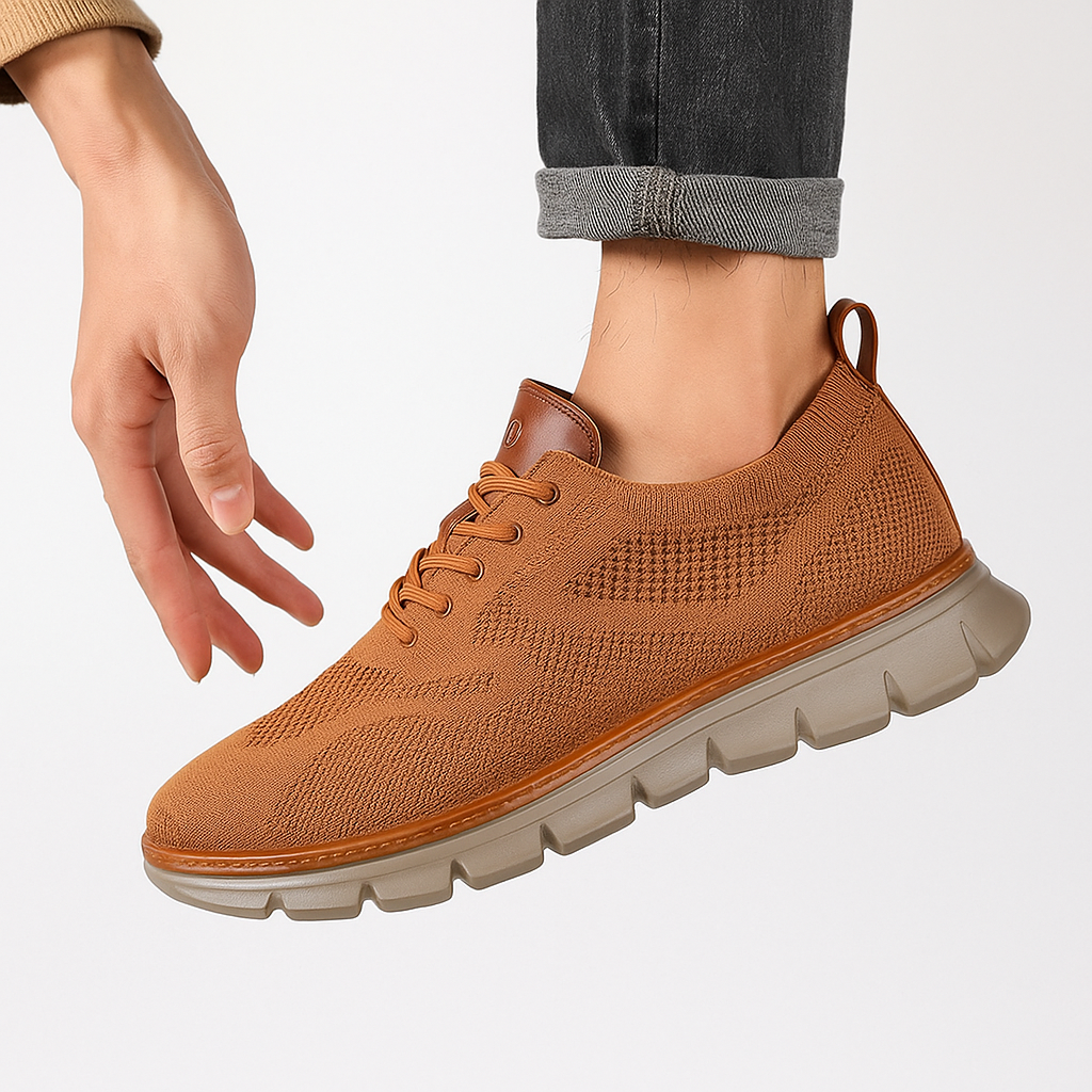 Shoe with model caramel