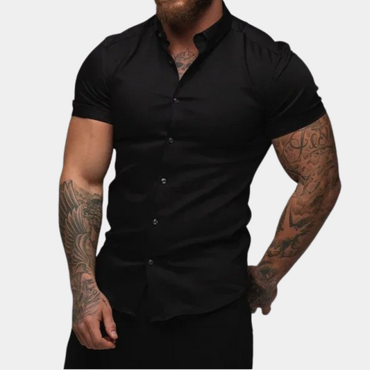 Jasper Herren Hemd | Atmungsaktive Baumwolle, Kurzarm 0