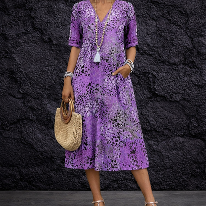 Javessa™ Vestido Midi Vibrante para Mujer con Estilo Llamativo