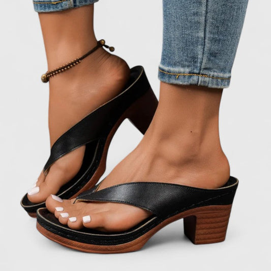 Jazrielle | Czarne Obcasy Ortopedyczne – Luksusowe Buty na Obcasy z Ergonomiczną Wkładką