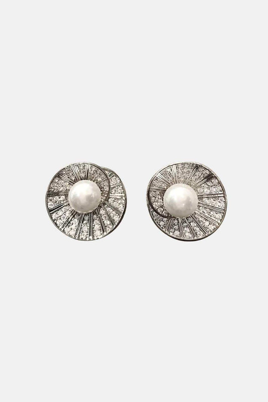 Jeffany - Spiral Shell Pearl Earrings