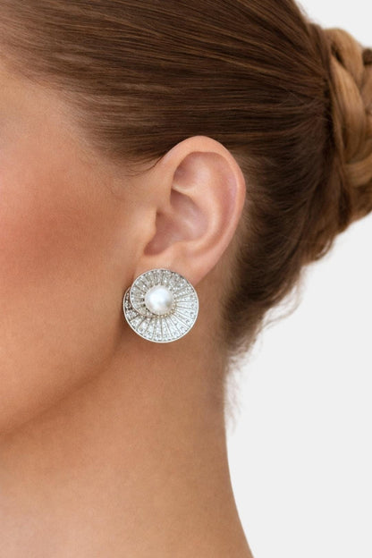 Jeffany - Spiral Shell Pearl Earrings