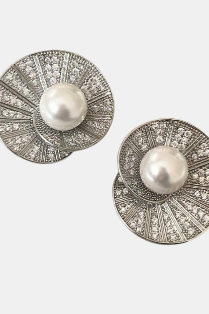 Jeffany - Spiral Shell Pearl Earrings