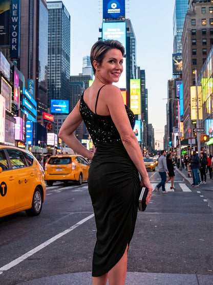 Jimena | Women Party Cocktail Dress With Unique Design And Refined Finish | Elegant Style