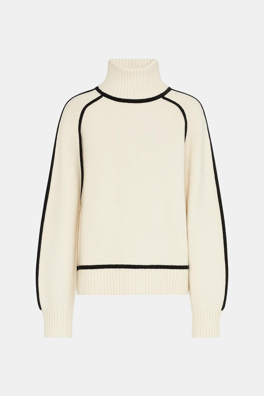 Joanna – Warm Turtleneck Sweater with Contrast Trim