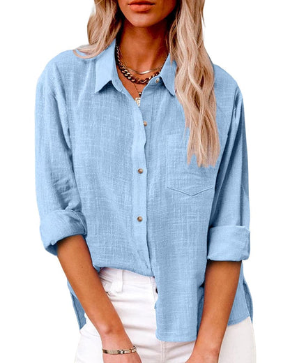 Jodie | Damen Bluse aus Leinenmischung mit Atmungsaktivität | Stilvoll und Bequem für den Sommer 0