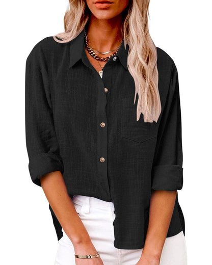 Jodie | Damen Bluse aus Leinenmischung mit Atmungsaktivität | Stilvoll und Bequem für den Sommer 1