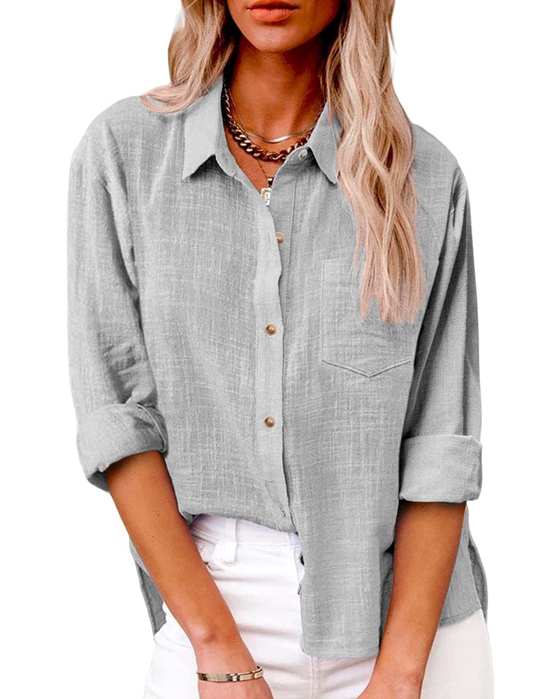 Jodie | Damen Bluse aus Leinenmischung mit Atmungsaktivität | Stilvoll und Bequem für den Sommer 5