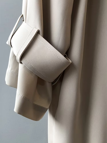 Übergangsjacke | Zeitloser langer wasserdichter Trenchcoat