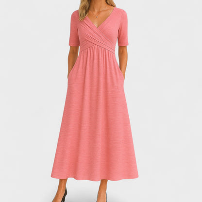 Jenny – Chic Women Midi Dress V Neck