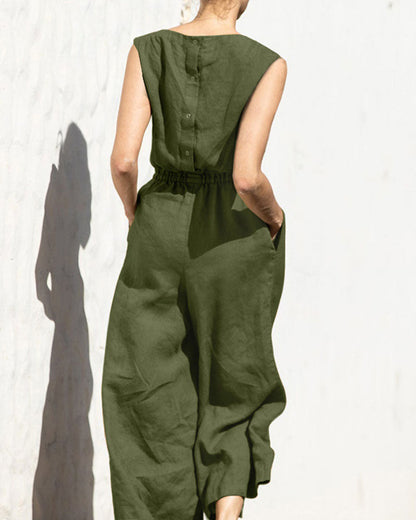 Jumpsuit Dames | Mouwloos comfort & Wijde pijpen