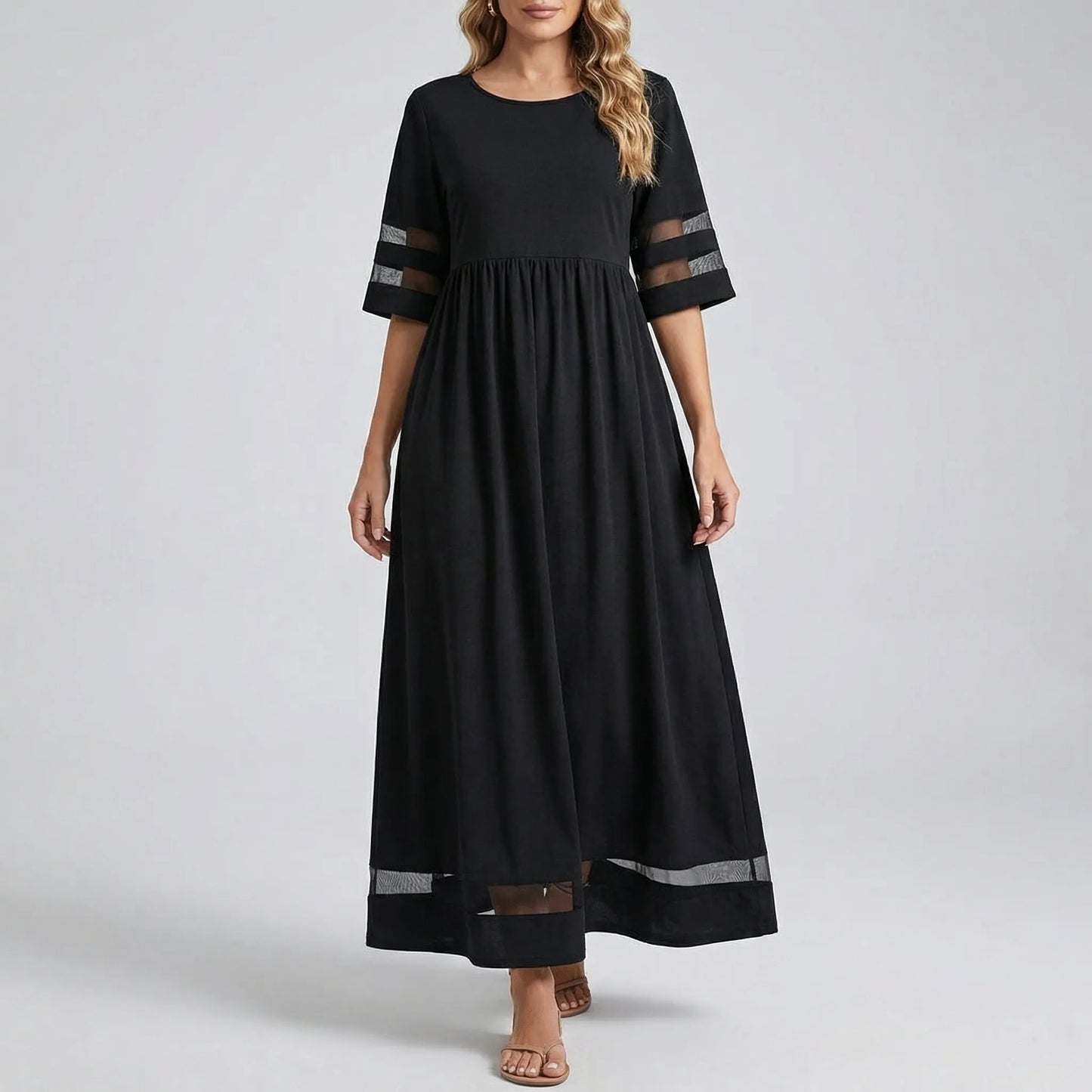 Jurk dames | Elegante lange jurk met flatterende pasvorm