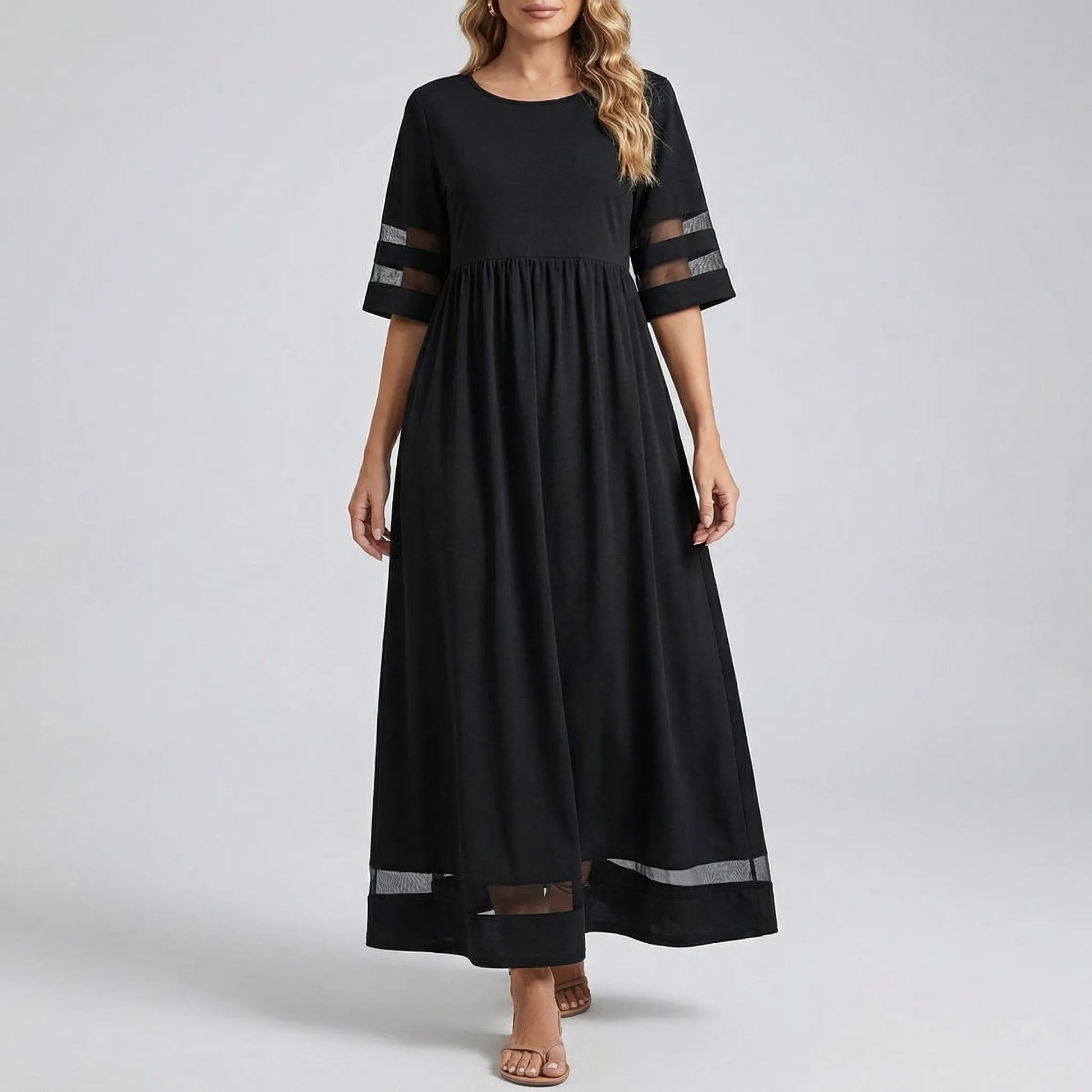 Jurk dames | Elegante lange jurk met flatterende pasvorm