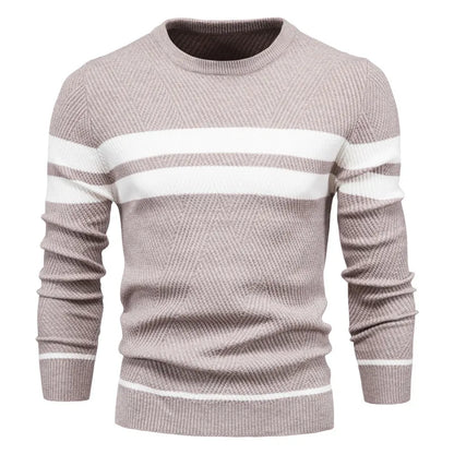 Men’s Knitted Sweater – Stylish Crew Neck Sweater Soft Comfortable Casual Everyday Spring Layer