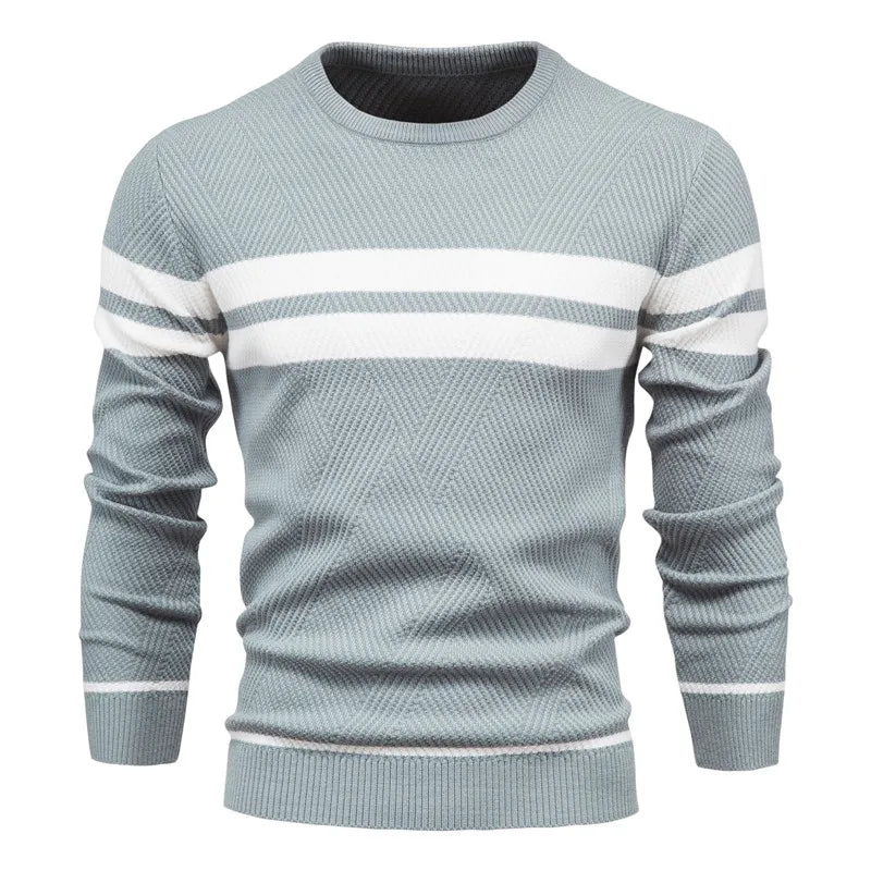 Men’s Knitted Sweater – Stylish Crew Neck Sweater Soft Comfortable Casual Everyday Spring Layer