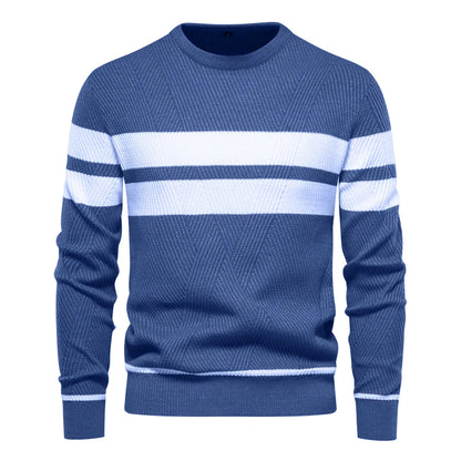 Men’s Knitted Sweater – Stylish Crew Neck Sweater Soft Comfortable Casual Everyday Spring Layer