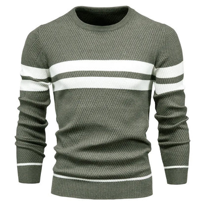 Men’s Knitted Sweater – Stylish Crew Neck Sweater Soft Comfortable Casual Everyday Spring Layer