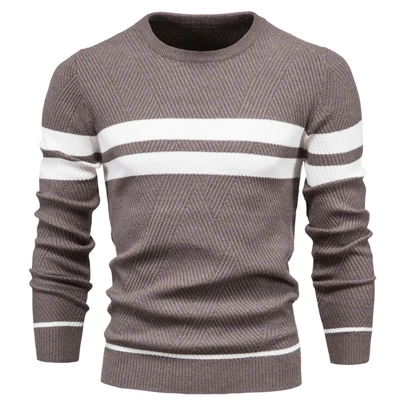 Men’s Knitted Sweater – Stylish Crew Neck Sweater Soft Comfortable Casual Everyday Spring Layer