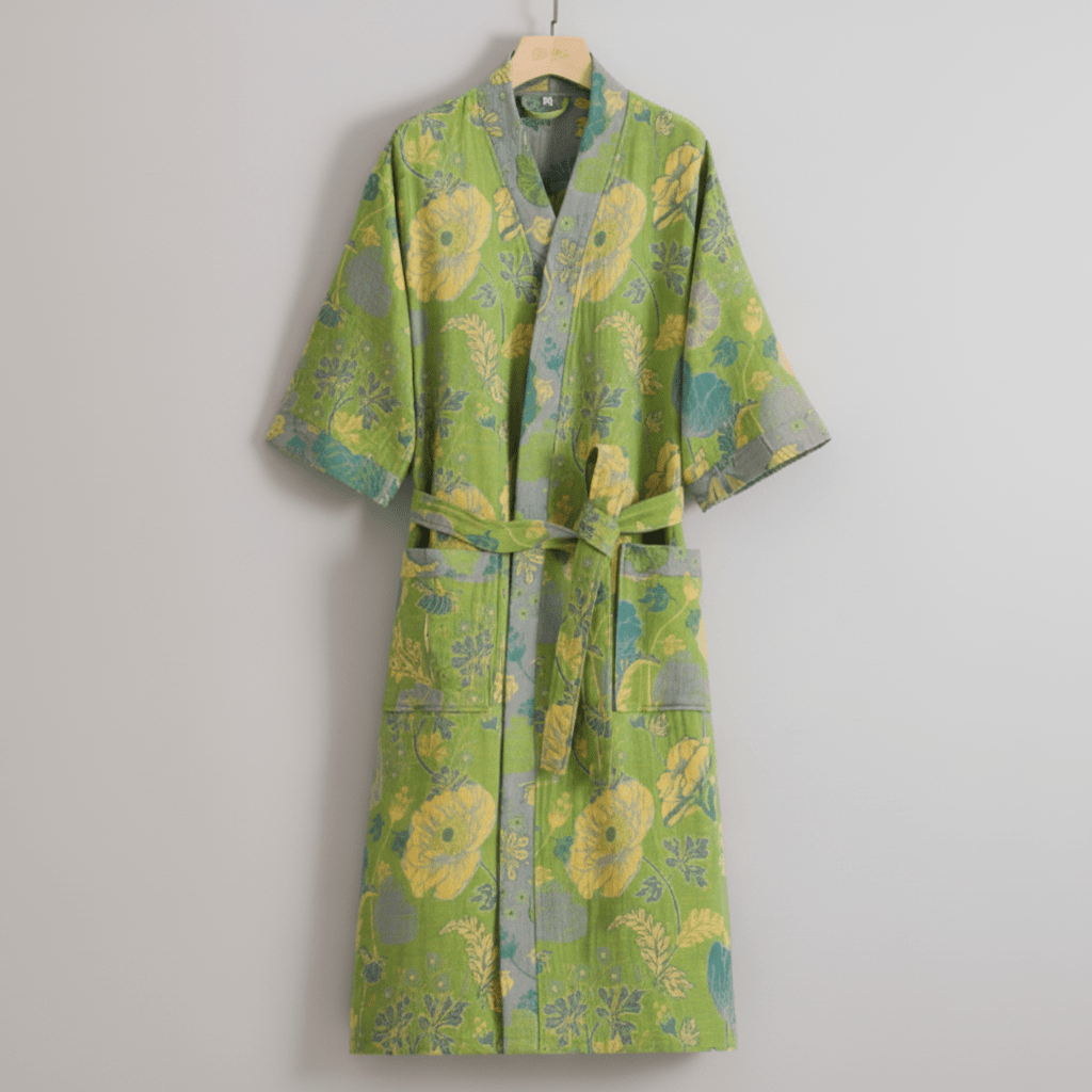 KIMOGINKO – Omkeerbare kimono-badjas van biologisch katoen voor ademend comfort. 10