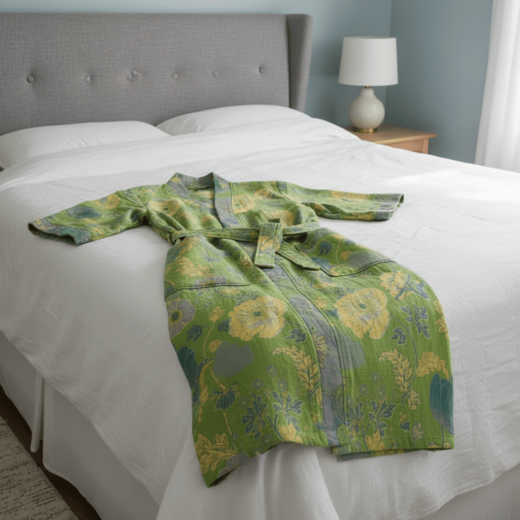 KIMOGINKO – Omkeerbare kimono-badjas van biologisch katoen voor ademend comfort. 4