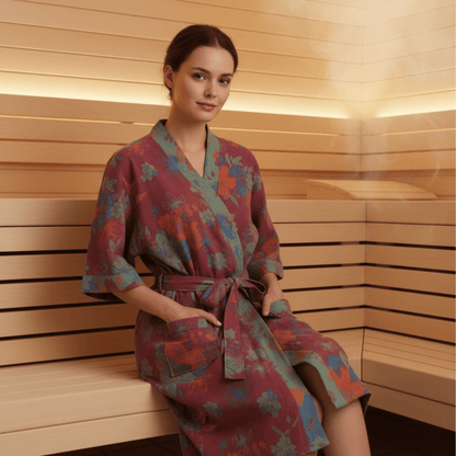 KIMOGINKO – Omkeerbare kimono-badjas van biologisch katoen voor ademend comfort. 5