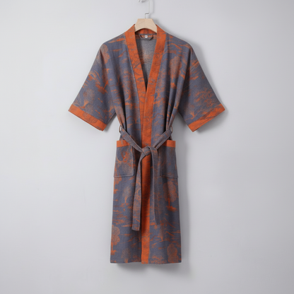 KIMOGINKO – Omkeerbare kimono-badjas van biologisch katoen voor ademend comfort. 7