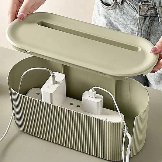 Kabelbox mit Deckel – Keine Sichtbaren Kabel oder Steckdosenleisten Mehr Zorenza