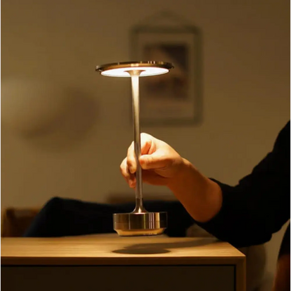 Kabellose LED-Tischlampe mit Touch-Dimmer – Aluminium, IP44 Zorenza