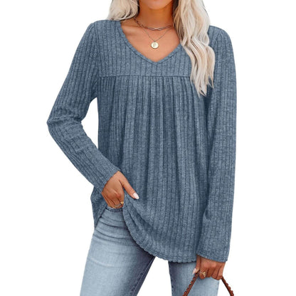 Karoline™- Lett Langermet Bluse